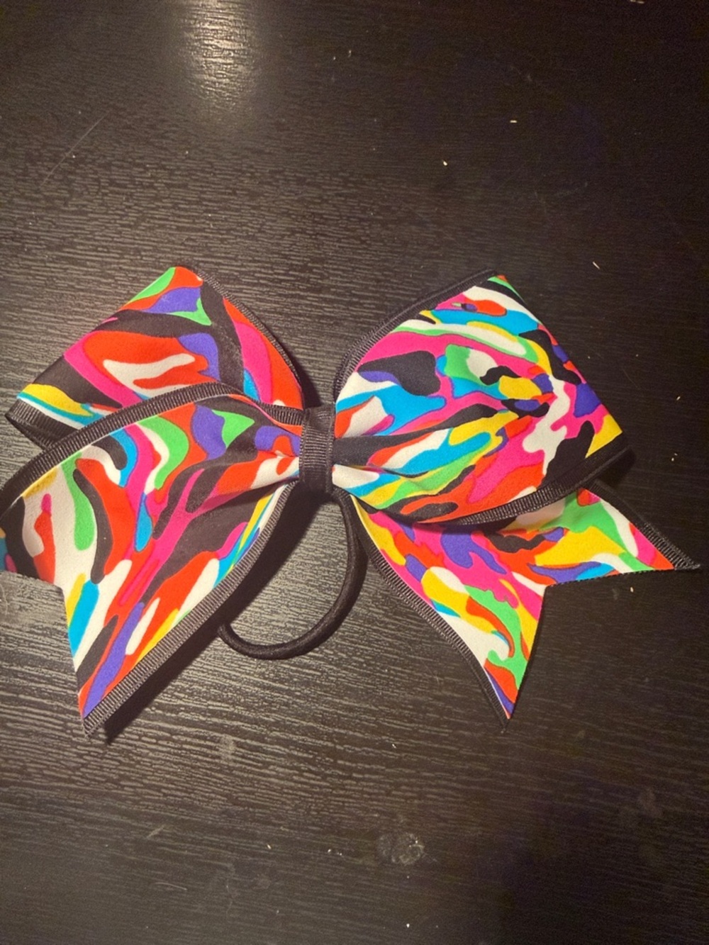 Vibrant Multicolor Pattern Hair Bow